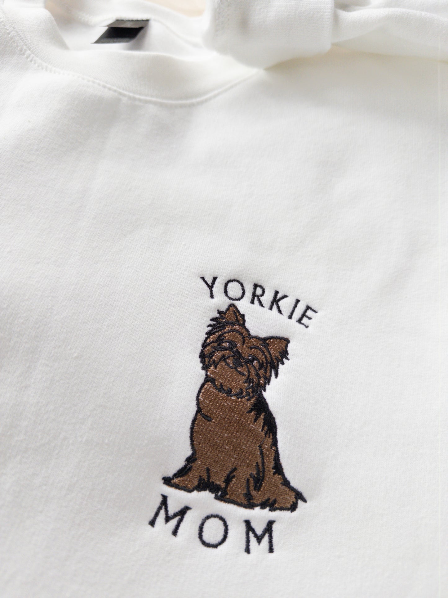 Embroidered Dog Breed Custom Design - Women's Crew Neck Sweatshirt