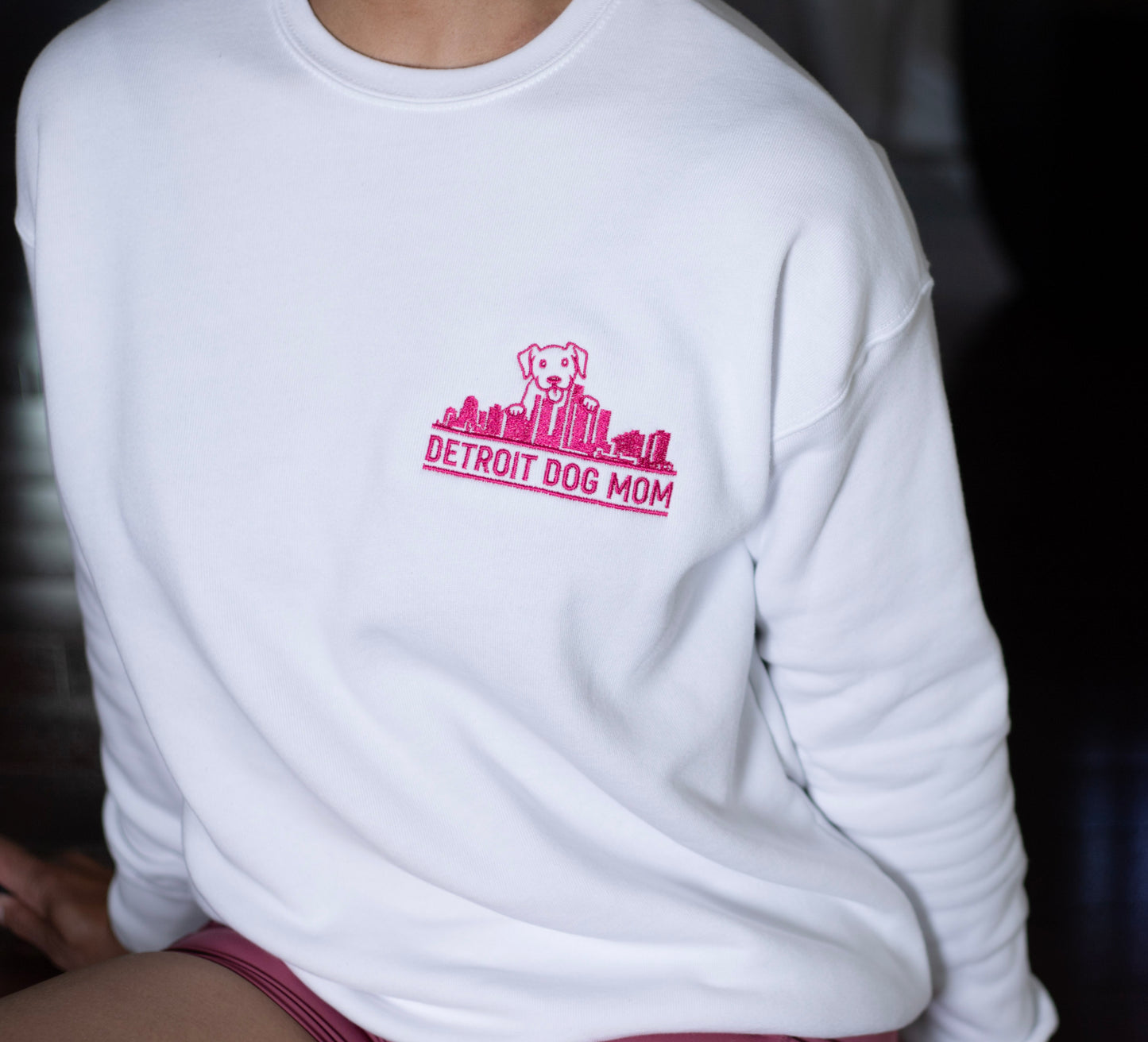 Detroit Skyline - Woman's Crew Neck Sweatshirt