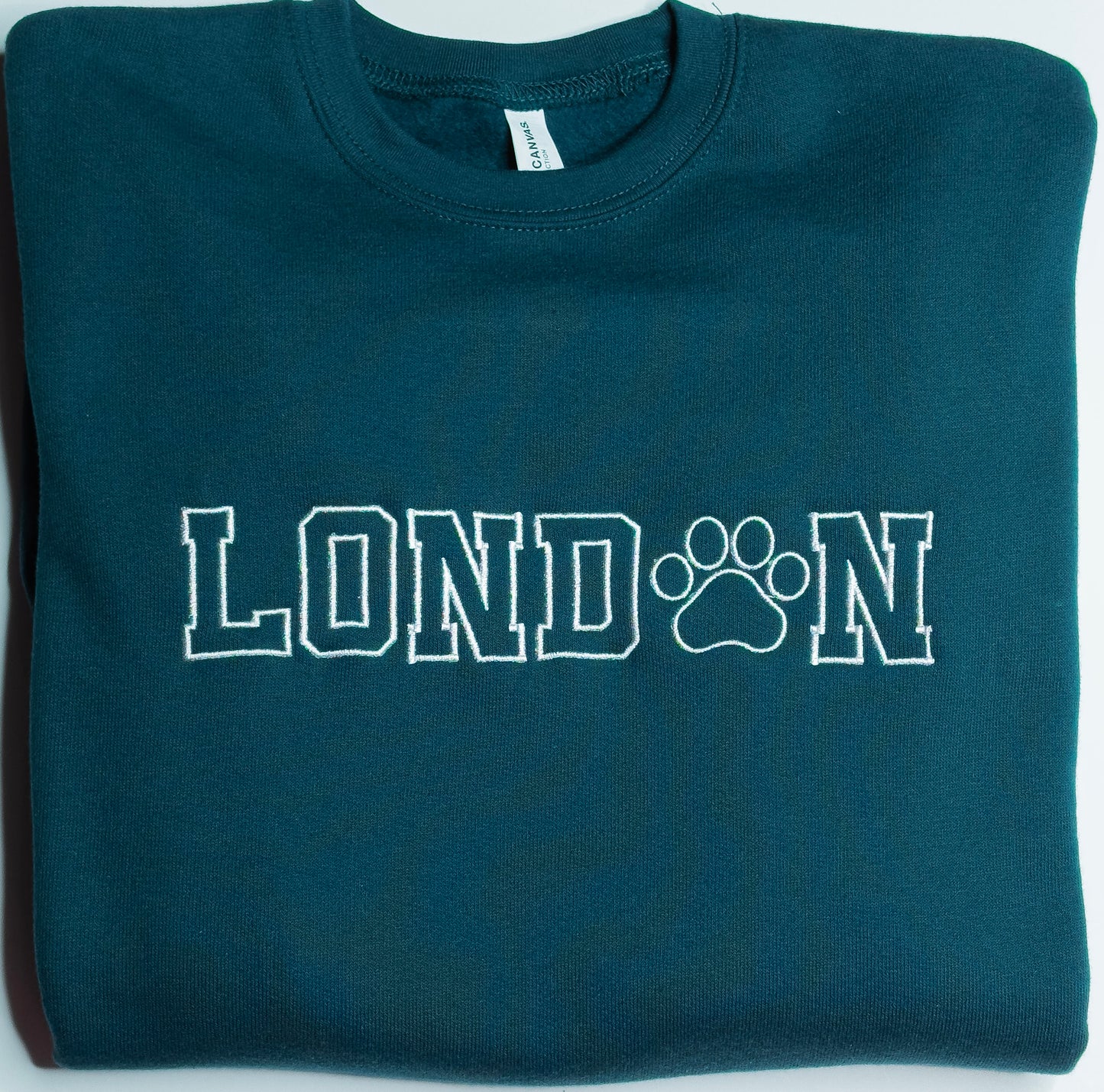 Embroidered City Paw - Men's Crew Neck Sweatshirt