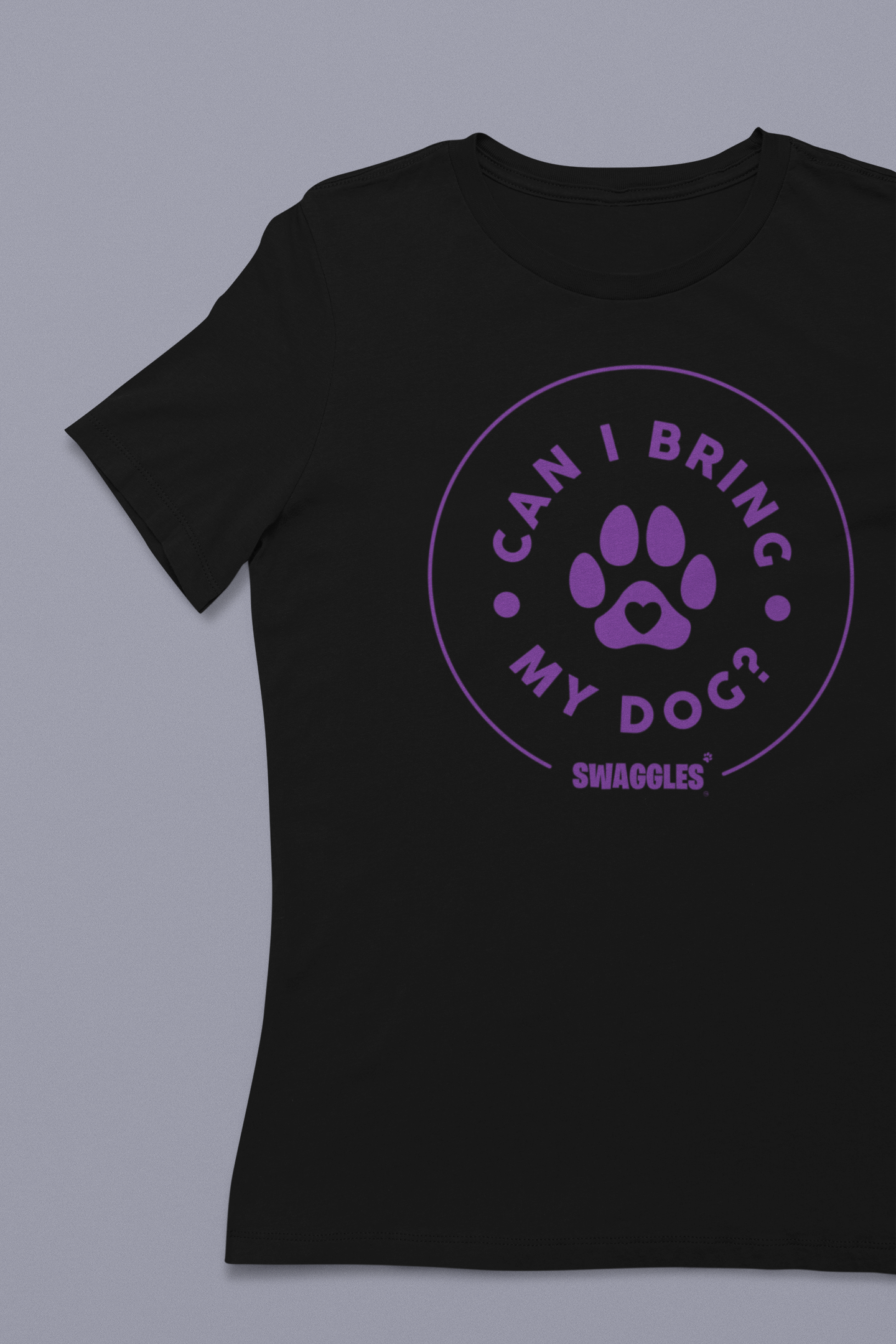 "Can I Bring My Dog?" - Paw Design - Women's Crew Neck Tee