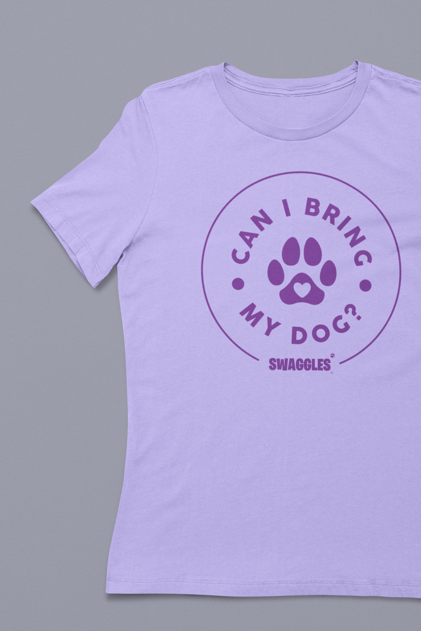 "Can I Bring My Dog?" - Paw Design - Women's Crew Neck Tee