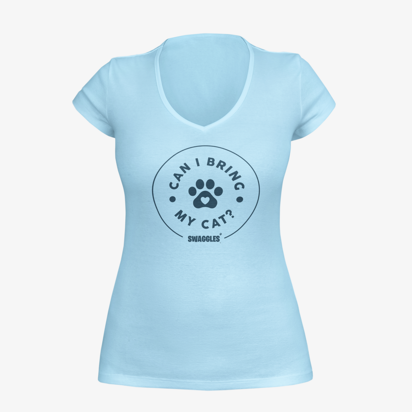 "Can I Bring My Cat?" - Women's Deep V-Neck