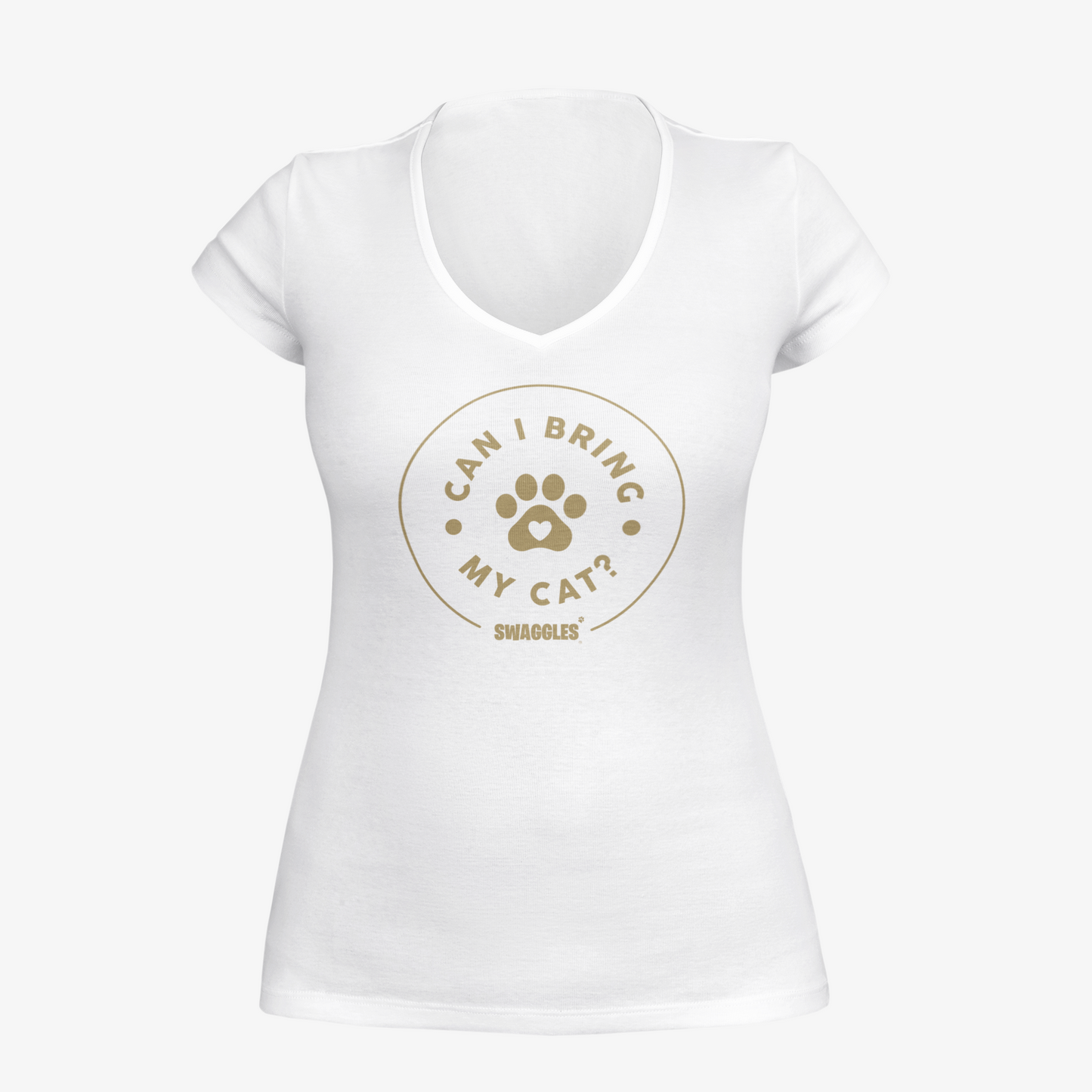 "Can I Bring My Cat?" - Women's Deep V-Neck