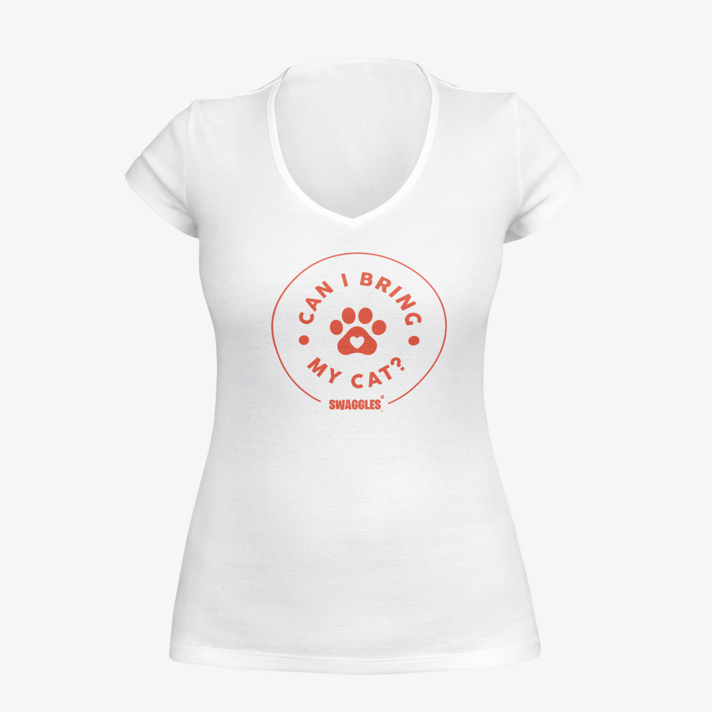 "Can I Bring My Cat?" - Women's Deep V-Neck