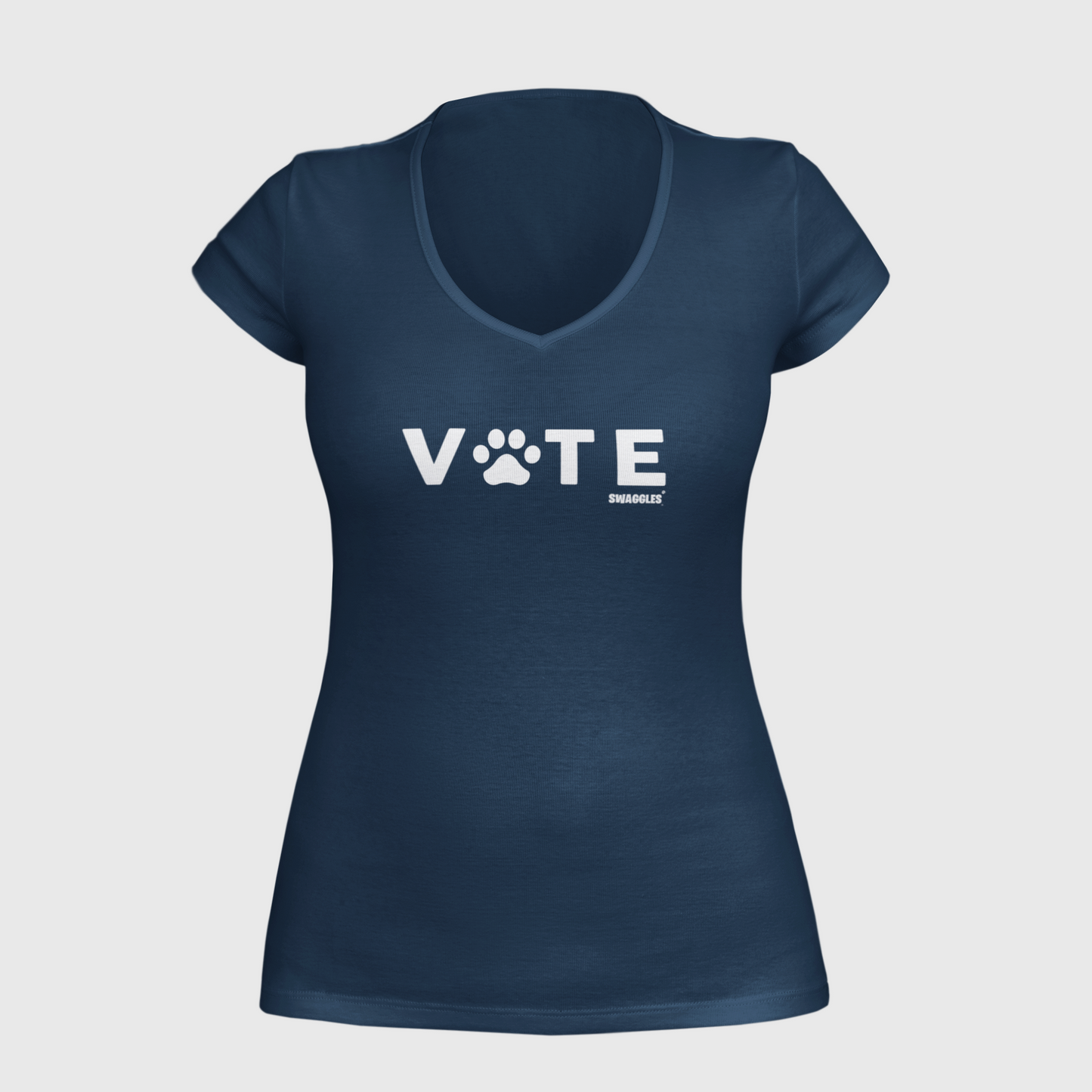 Limited Edition: Swaggles Vote Paw V-Neck Tee (Woman's)