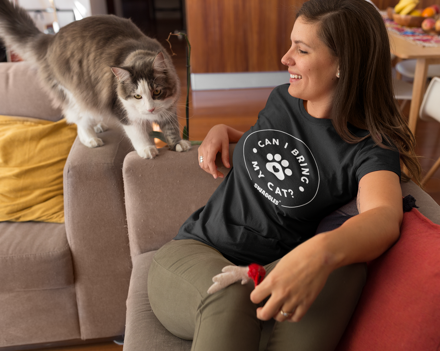 "Can I Bring My Cat?" - Women's Crew Neck Tee