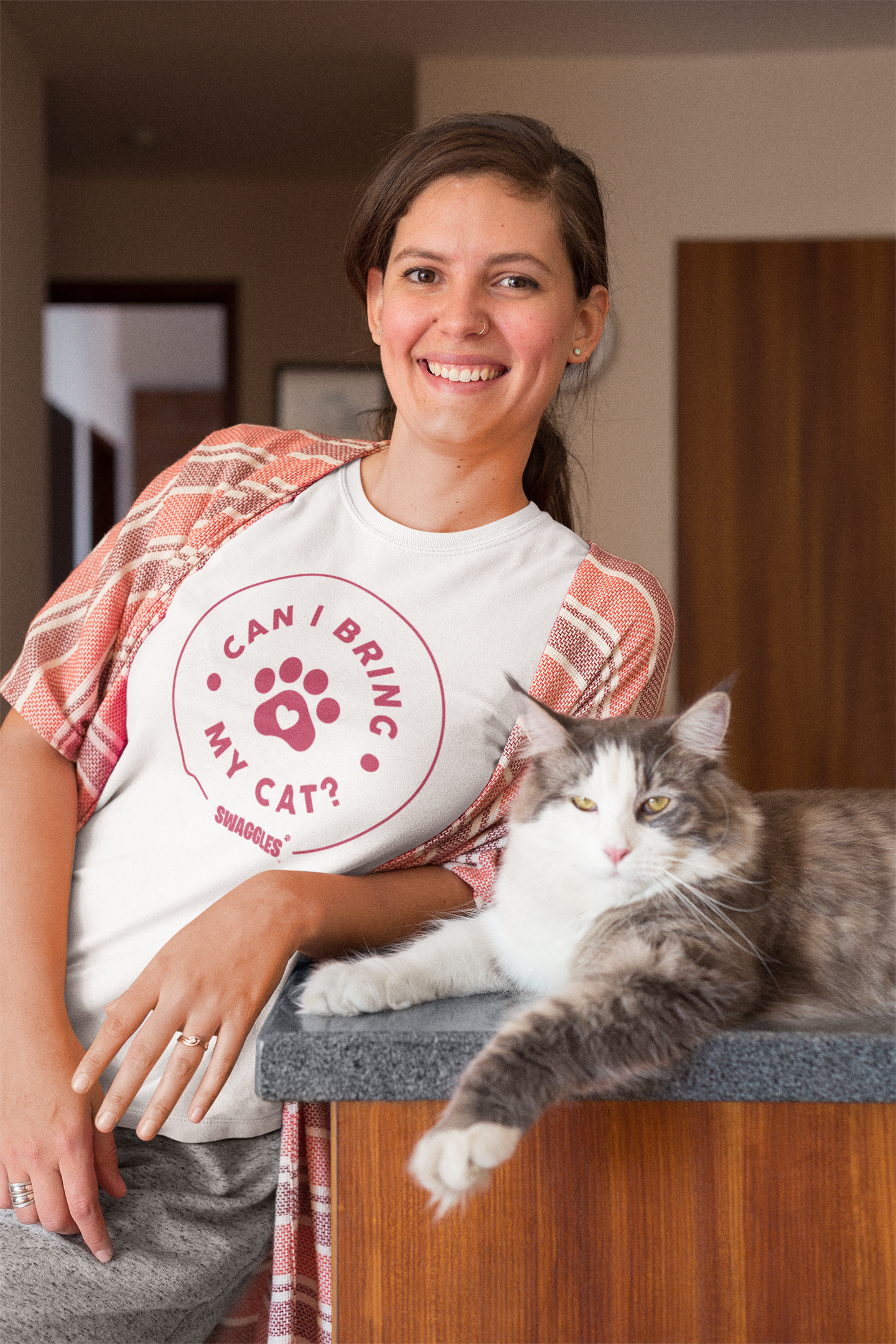 "Can I Bring My Cat?" - Women's Crew Neck Tee
