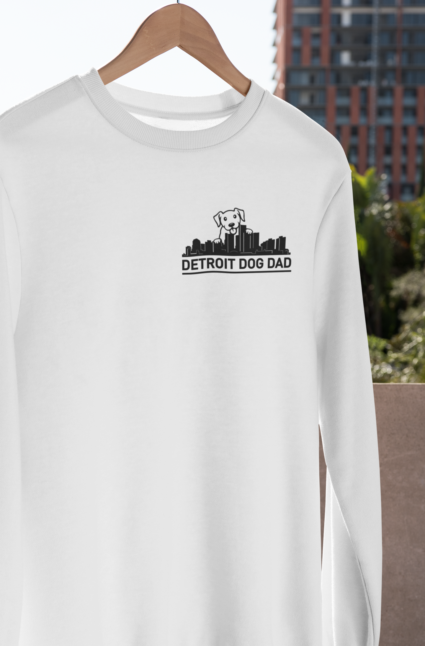 Detroit Skyline - Men's Crew Neck Sweatshirt