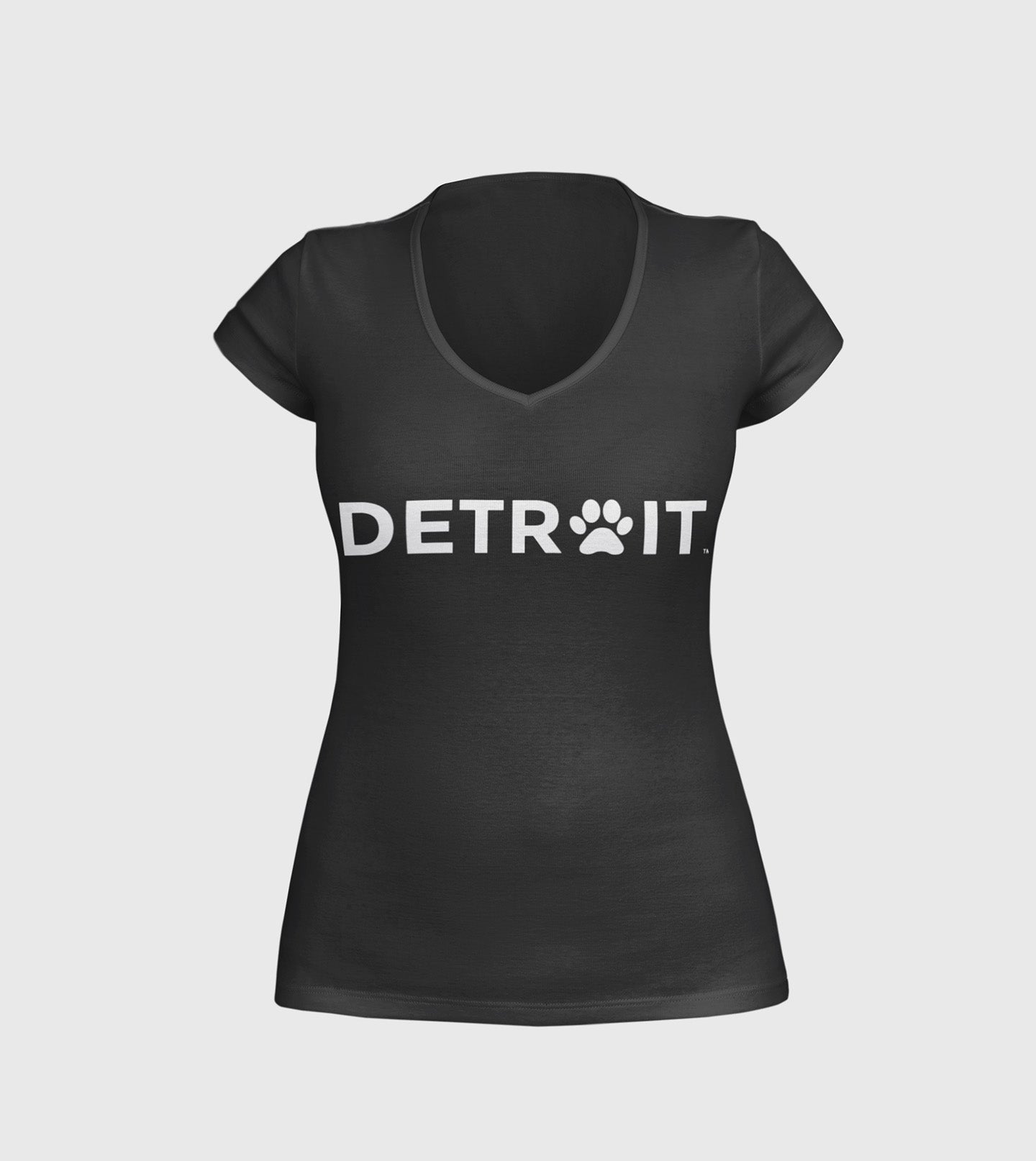 Detroit Women's V-Neck - Black