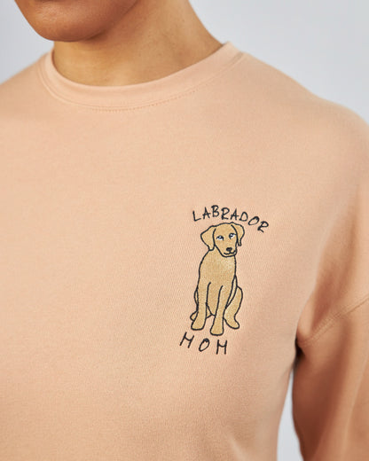 Embroidered Dog Breed Custom Design - Women's Crew Neck Sweatshirt