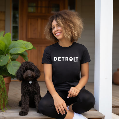 Detroit City Paw - Women's Crew Neck Tee