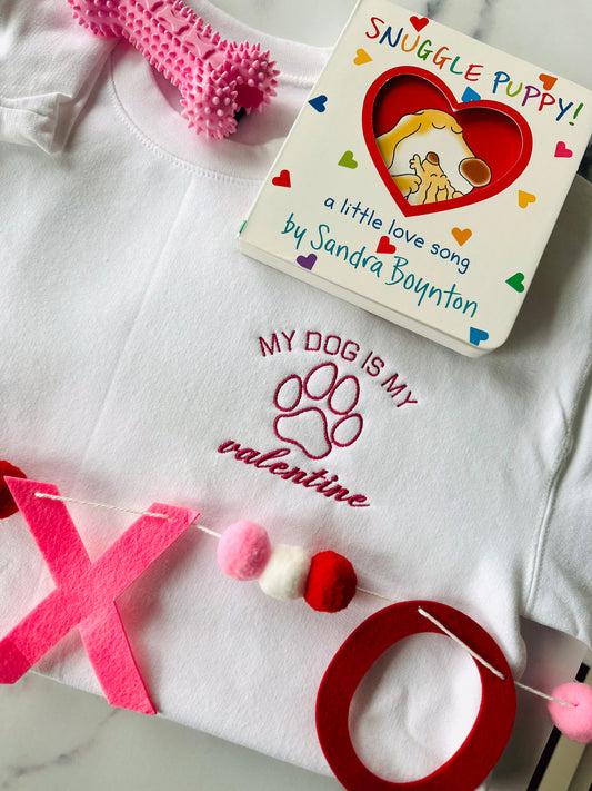 Custom Embroidered My Dog Is My Valentine 🐾💕