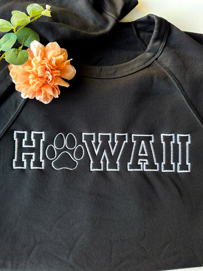 Embroidered City Paw - Men's Crew Neck Sweatshirt