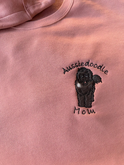 Embroidered Dog Breed Custom Design - Women's Crew Neck Sweatshirt