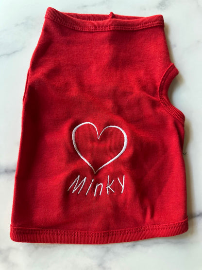 Custom Embroidered Pet Name Onesie