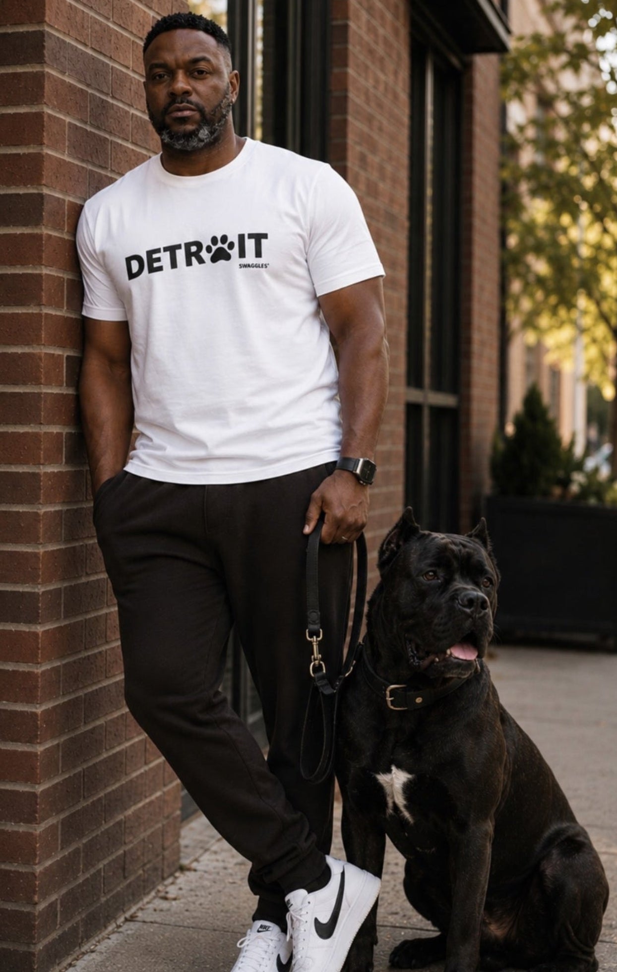 Detroit City Paw - Men's Crew Neck Tee