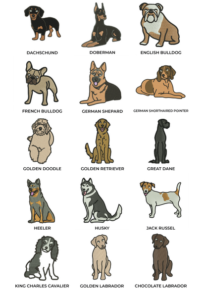 Embroidered Dog Breed Custom Design - Women's Crew Neck Sweatshirt