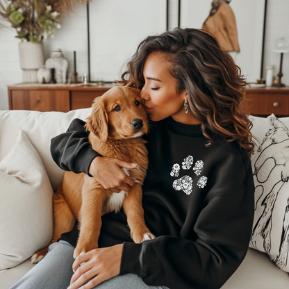Flower Paw - Women's Crew Neck Sweatshirt