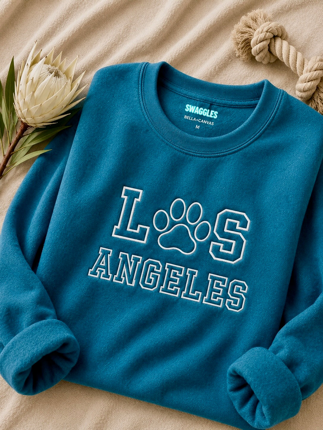 Embroidered City Paw - Women's Crew Neck Sweatshirt