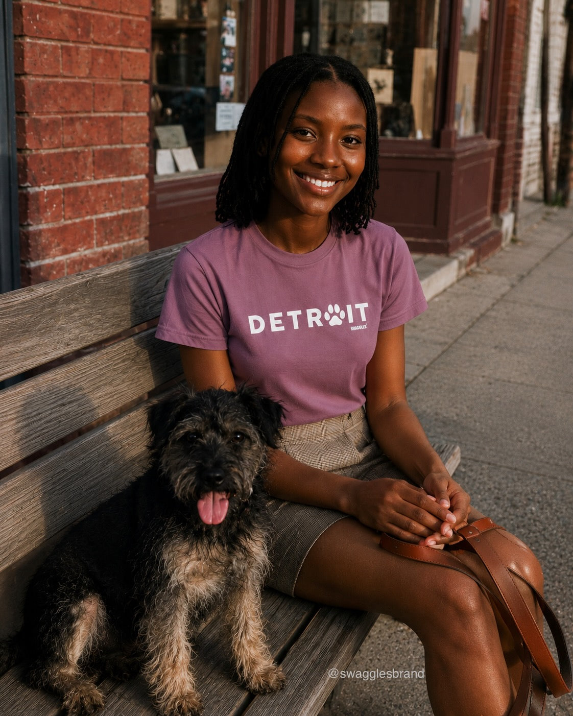 Detroit City Paw - Women's Crew Neck Tee