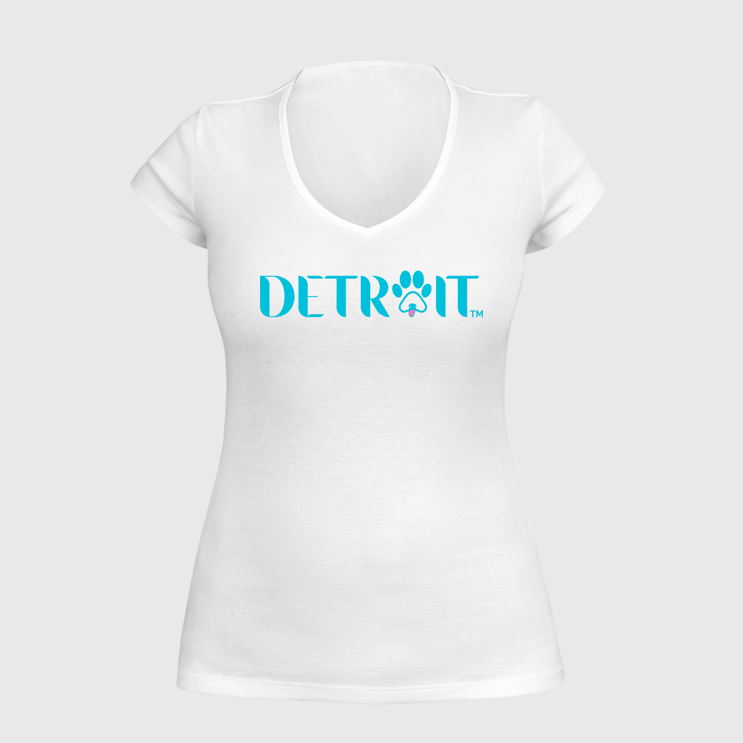 Detroit Women's V-Neck - White