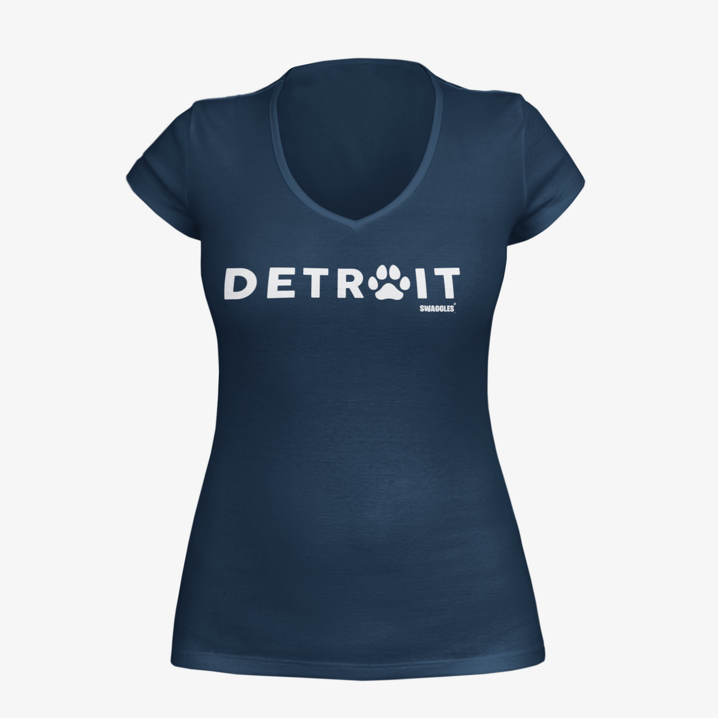 Detroit City Paw - Women's Deep V-Neck
