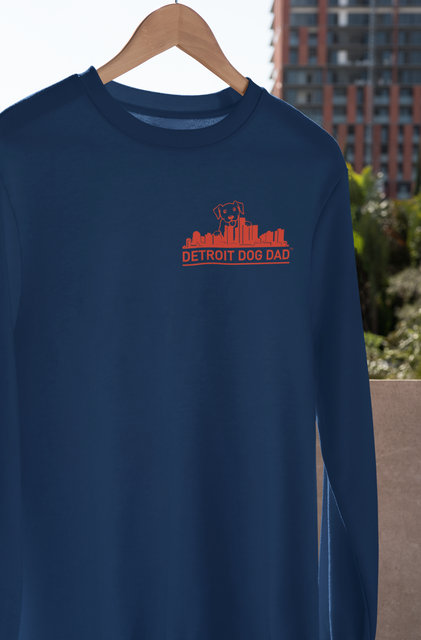 Detroit Skyline - Men's Crew Neck Sweatshirt