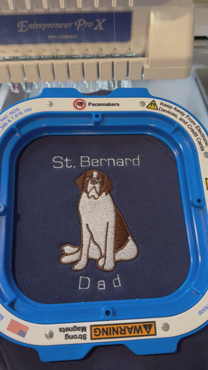 Embroidered Dog Breed Custom Design  - Men's Crew Neck Sweatshirt