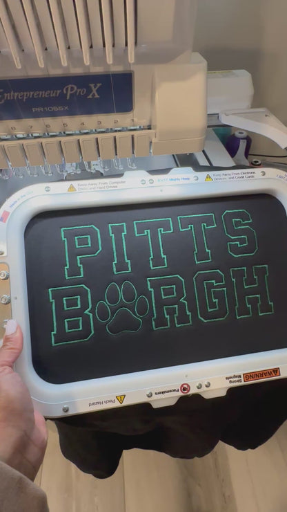 Embroidered City Paw - Men's Crew Neck Sweatshirt